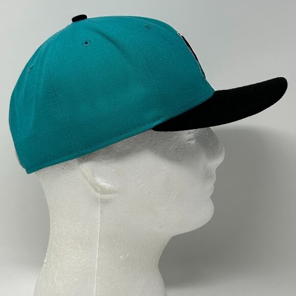 Florida Marlins Hat Baseball Cap New Era 59Fifty Wool Blend Green Fitted 7 1/4 - Picture 7 of 9